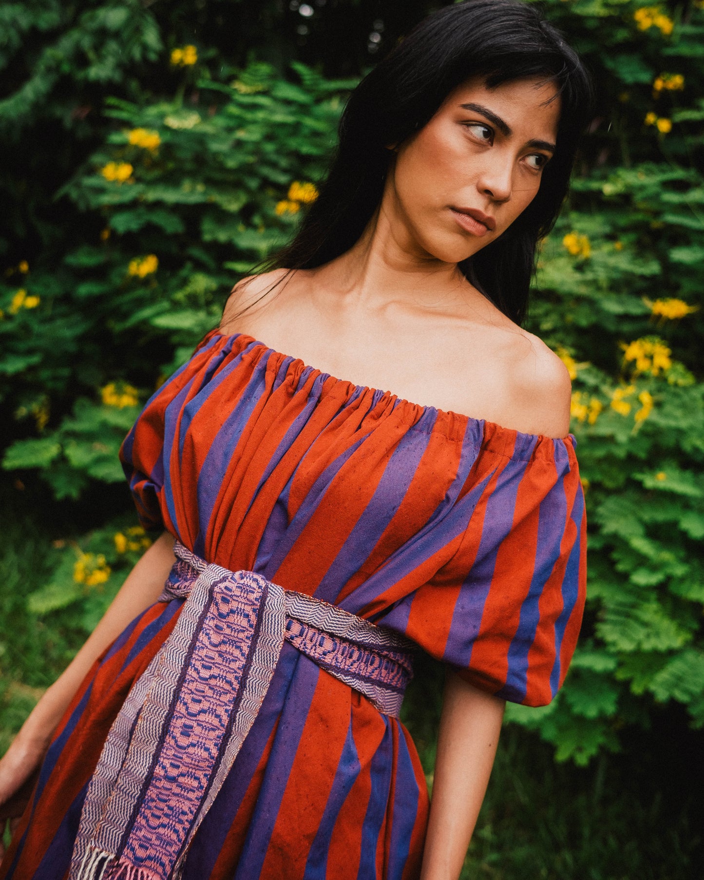 Pebble Dress - Brown & Navy