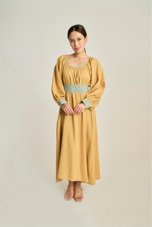 IRA Dress w/ Belt - Olive