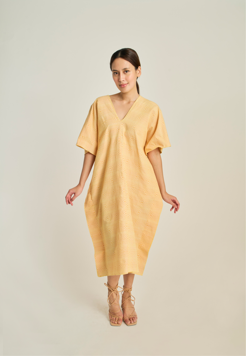 Himalayas Caftan - Yellow Vasarely