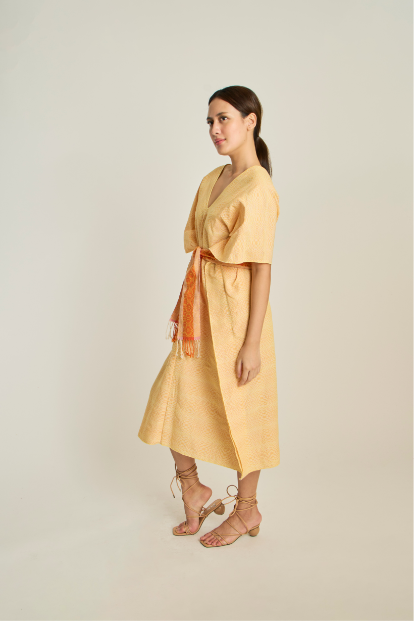 Himalayas Caftan - Yellow Vasarely